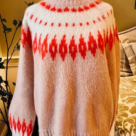 AllSaints Falka Fairisle Jumper Sweater - Picture 4 of 8